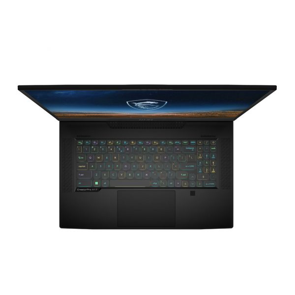 MSI CreatorPro X17 HX top open
