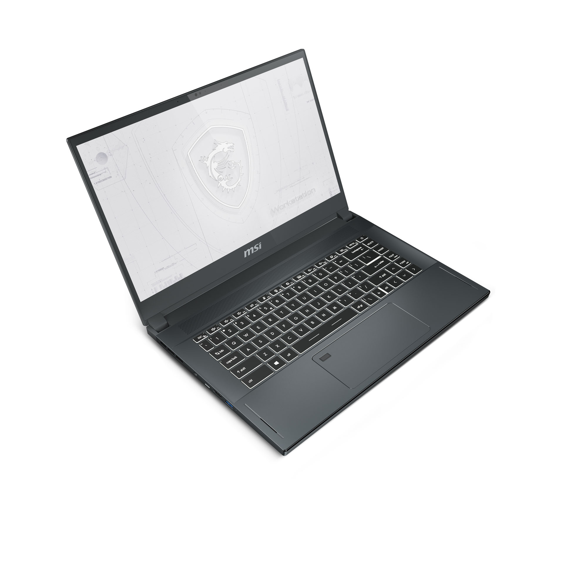 MSI WS66-11Ux mobiel werkstation linksvoor boven